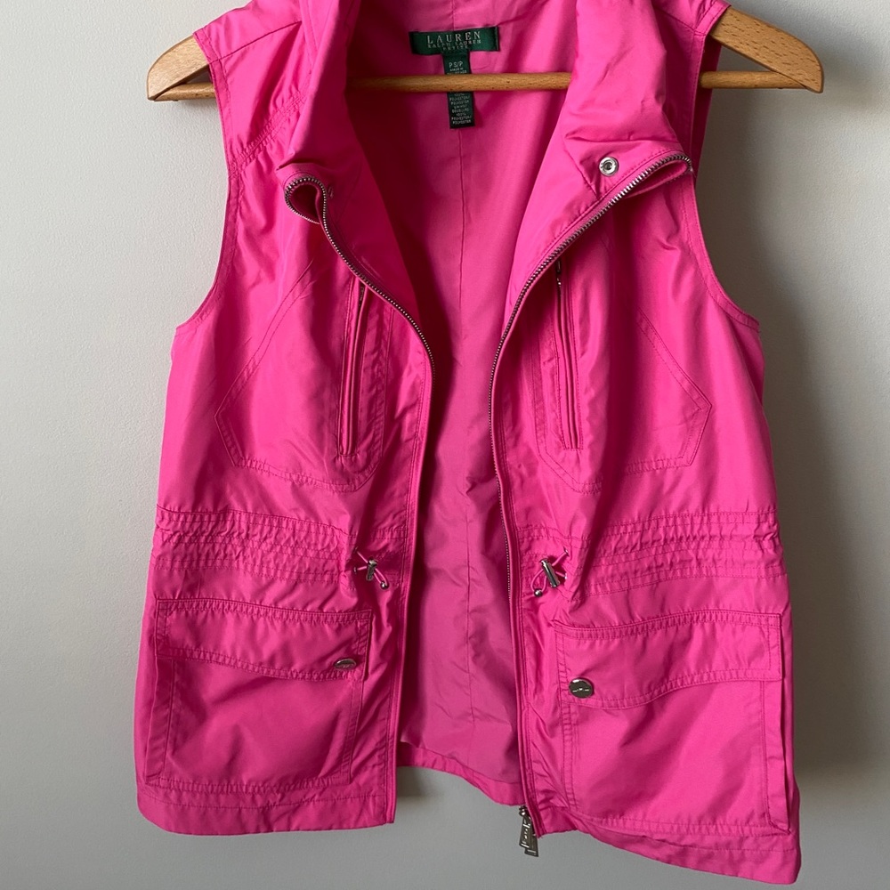 Hot Pink Vest Ralph Lauren Petite Small